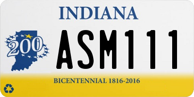 IN license plate ASM111