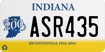 IN license plate ASR435