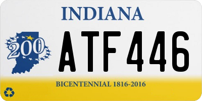 IN license plate ATF446