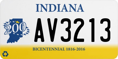 IN license plate AV3213