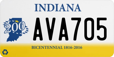 IN license plate AVA705