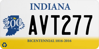 IN license plate AVT277