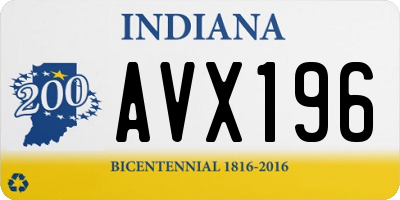 IN license plate AVX196