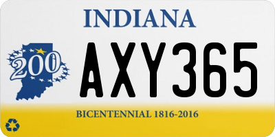 IN license plate AXY365