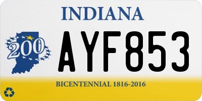 IN license plate AYF853