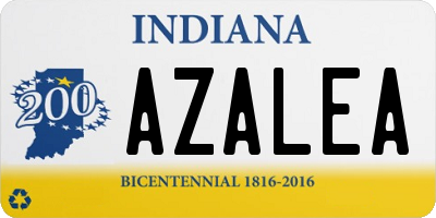 IN license plate AZALEA