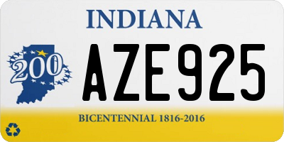 IN license plate AZE925