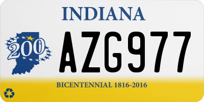 IN license plate AZG977