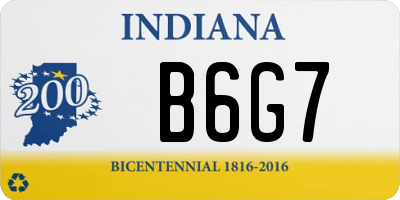 IN license plate B6G7