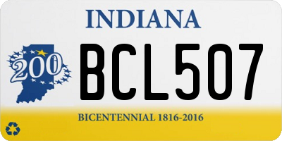 IN license plate BCL507