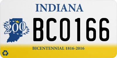 IN license plate BCO166