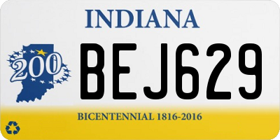 IN license plate BEJ629