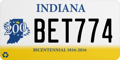 IN license plate BET774