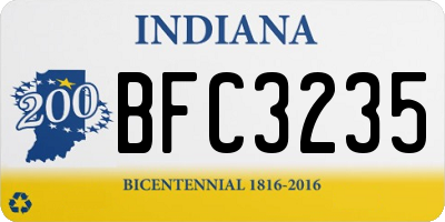 IN license plate BFC3235