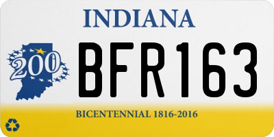 IN license plate BFR163