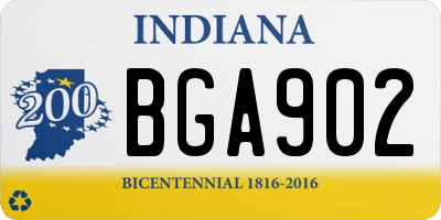 IN license plate BGA902