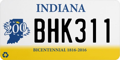 IN license plate BHK311