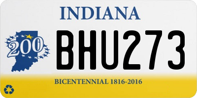 IN license plate BHU273