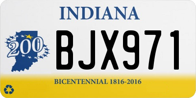 IN license plate BJX971