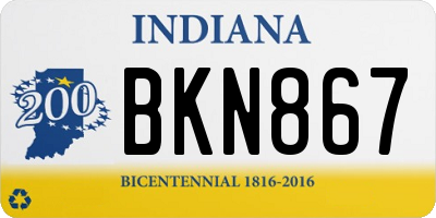 IN license plate BKN867