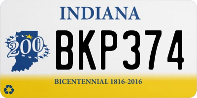 IN license plate BKP374