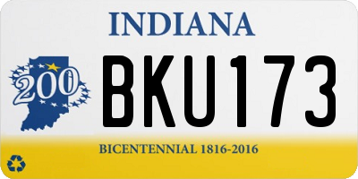 IN license plate BKU173