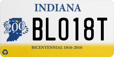 IN license plate BLO18T