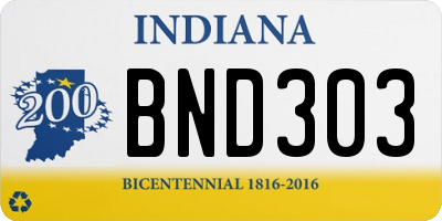 IN license plate BND303