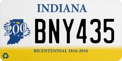 IN license plate BNY435