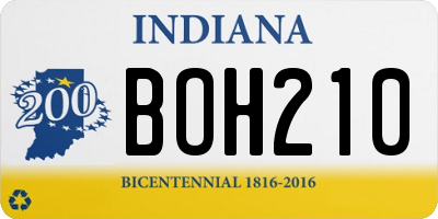 IN license plate BOH210