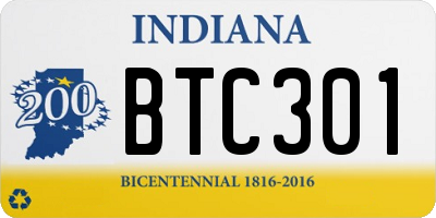 IN license plate BTC301