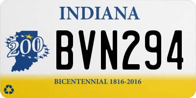 IN license plate BVN294