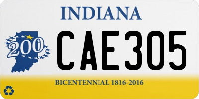 IN license plate CAE305