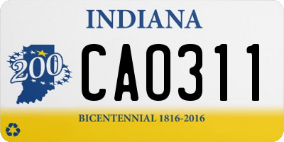 IN license plate CAO311