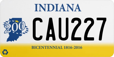 IN license plate CAU227