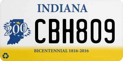 IN license plate CBH809