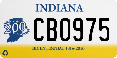 IN license plate CBO975