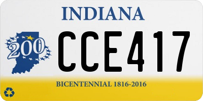 IN license plate CCE417