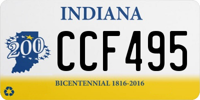 IN license plate CCF495