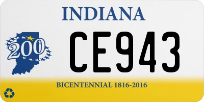 IN license plate CE943