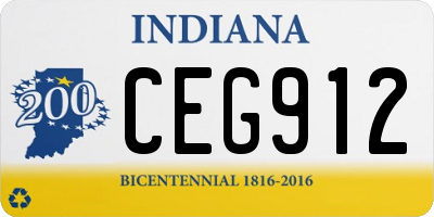 IN license plate CEG912