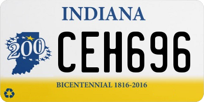 IN license plate CEH696