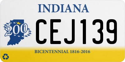 IN license plate CEJ139