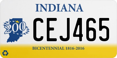 IN license plate CEJ465