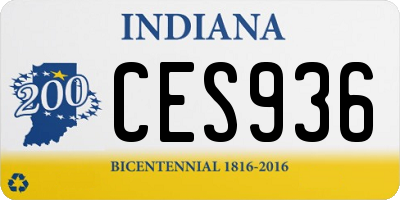 IN license plate CES936