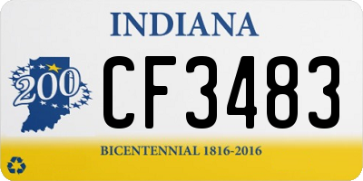 IN license plate CF3483