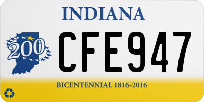 IN license plate CFE947