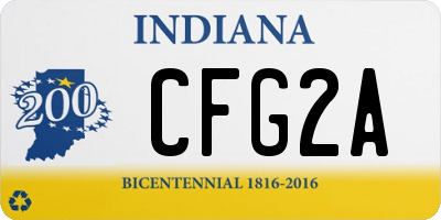 IN license plate CFG2A