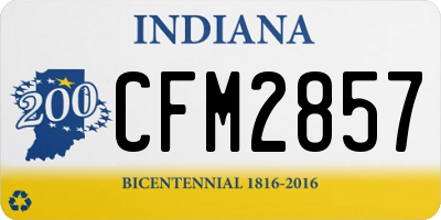 IN license plate CFM2857