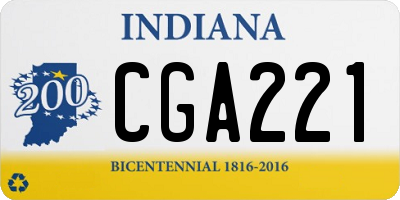 IN license plate CGA221